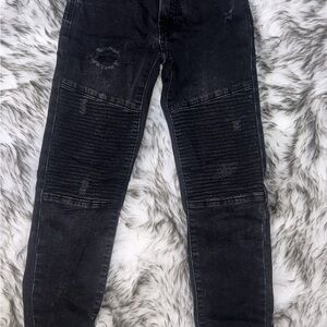 Zara Boy’s Black Distressed Biker Jeans